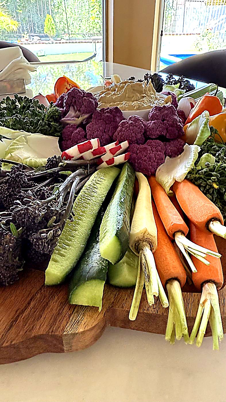 Crudite and dips board
