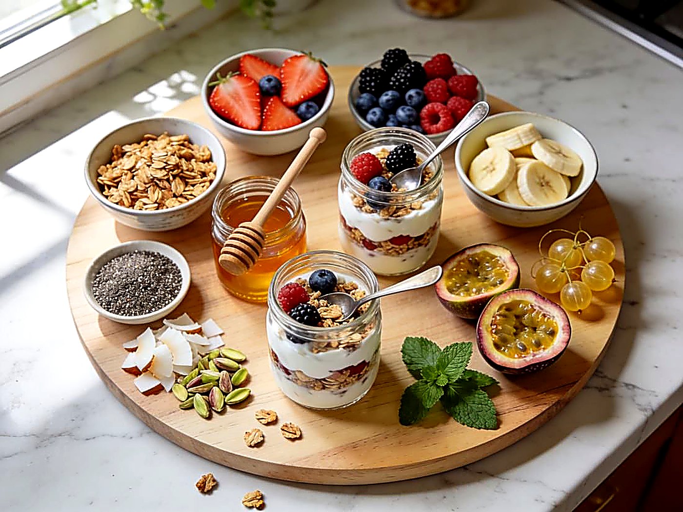 Yogurt parfait board